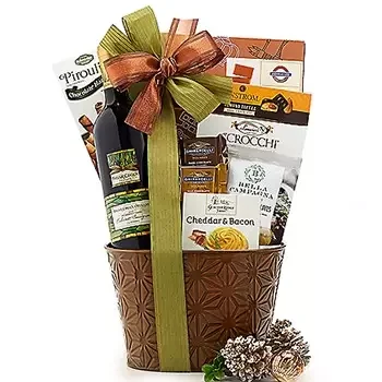 USA flowers  -  California Cabernet Gift Basket Flower Delivery