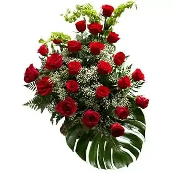 Delhi Blumen Florist- Kaskadierende Rosen Bouquet/Blumenschmuck