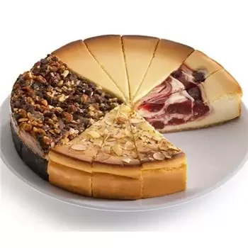 Houston Floristeria online - Cuatro sabores de tarta de queso Ramo de flores