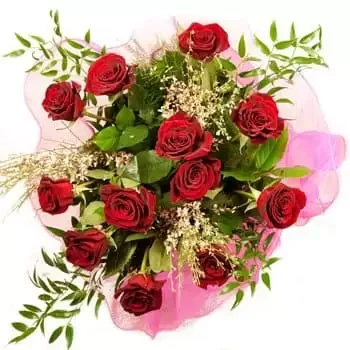 Bwanjai-virágok- Roses Galore csokor Virág Szállítás