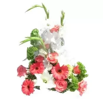 Hampton Green-virágok- Paradicsom pasztell csokorban Virág Szállítás