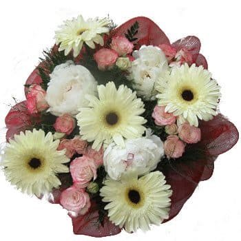 Feodosiya λουλούδια- Μπουκέτο με τριαντάφυλλο ερήμου Λουλούδι Παράδοση