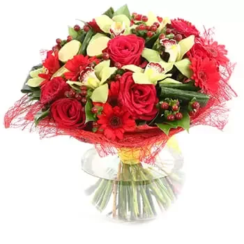 Chisinau Blumen Florist- Herz voller Glücksstrauß Bouquet/Blumenschmuck