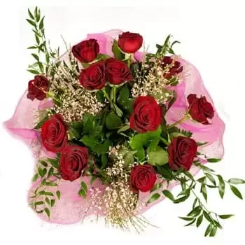 Denmark flowers  -  Romance and Roses Bouquet Baskets Delivery