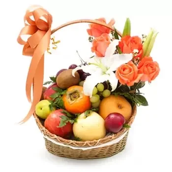 Moscow flowers  -  Lovers Basket Flower Bouquet/Arrangement