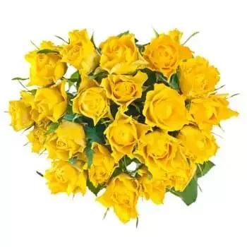 מכה (קרית שמונה) פרחים- מזל צהוב זר פרחים/סידור פרחים