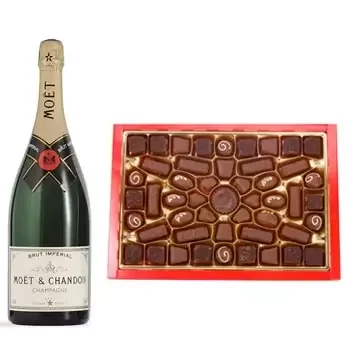 Tbilisi flowers  -  Moet and Chocolate Flower Delivery