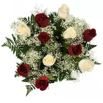 Sharjah λουλούδια- Μπουκέτο με πάθος αγνότητας Μπουκέτο/ρύθμιση λουλουδιών
