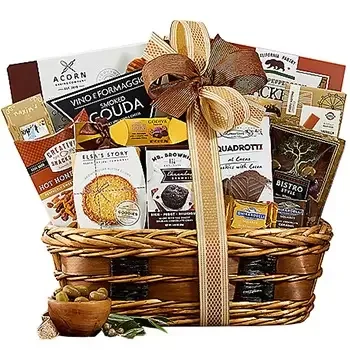 USA flowers  -  Rustic Gourmet Gift Basket Flower Delivery