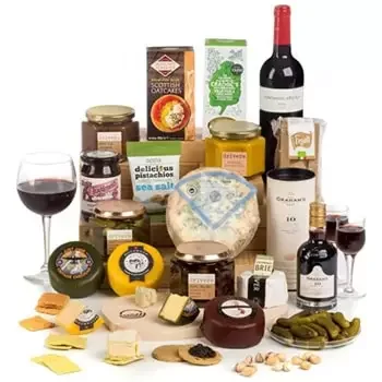 Birmingham Florista online - A coleção britânica de vinhos e queijos Buquê