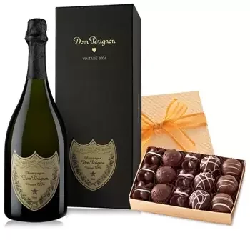 United Kingdom flowers  -  Dom Perignon and a Box of Truffles Flower Delivery