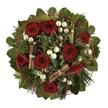 fleuriste fleurs de Leeds- Affichage floral de joyeuses fêtes Bouquet/Arrangement floral