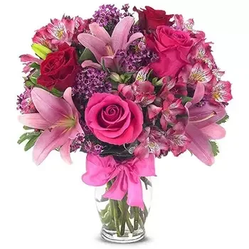 Houston bloemen bloemist- Een uitbarsting van roze Boeket/bloemstuk
