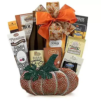 Jamaica, United States flowers  -  Chardonnay Halloween Gift Set  Delivery