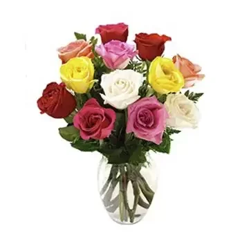 Memphis blommor- Färger av kärlek Bukett/blomsterarrangemang