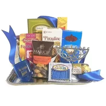 USA, United States flowers  -  Hanukkah Celebration Gift Basket  Delivery