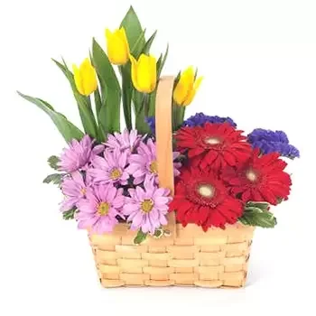 USA flowers  -  Meadow Basket Flower Bouquet/Arrangement
