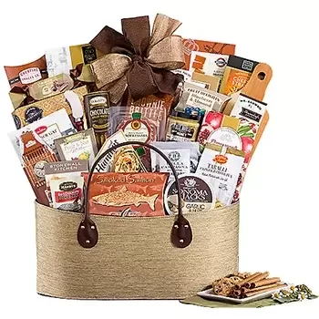 USA online Florist - Over The Top Gift Basket Bouquet