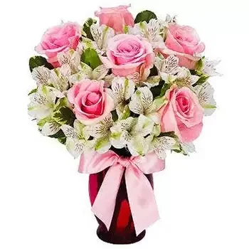 بائع زهور الولايات المتحدة- الوردي الحالم باقة الزهور