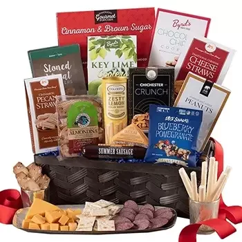 Columbus flowers  -  Snack Attack Gift Basket Flower Delivery
