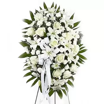 Houston bloemen bloemist- Witte bloemenmonument Boeket/bloemstuk