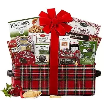 USA, United States flowers  -  Warm Wishes for the Holidays Basket  Delivery