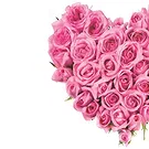Italy flowers  -  Heart of Pink Roses Flower Bouquet/Arrangement