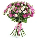 fiorista fiori di Firenze- Mazzo di peonie e rose bianche e rosa Bouquet floreale