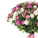 fiorista fiori di Firenze- Mazzo di peonie e rose bianche e rosa Bouquet floreale