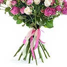 fiorista fiori di Firenze- Mazzo di peonie e rose bianche e rosa Bouquet floreale