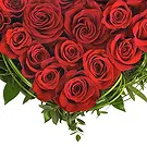 Italy flowers  -  Heart of Red Roses Flower Bouquet/Arrangement