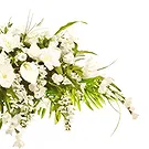 Mira flowers  -  White Funeral Flower Cushion for Funeral Flower Bouquet/Arrangement