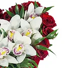 fiorista fiori di Firenze- Composizione a forma di cuore con rose e orch Bouquet floreale