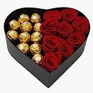 Hatem flowers  -  Heartfelt Delight Box Flower Bouquet/Arrangement