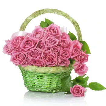 Costa Rica Online Florist - Korg med rosa rosor Bukett