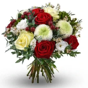 Mongolia online Florist - Christmas bouquet of red and white flowers Bouquet