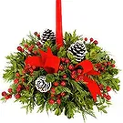 flores Avilés floristeria -  Centro de mesa navideño rojo Ramo de flores/arreglo floral