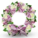 シセロン 花- ピンクと白の葬儀用花輪 花束/フラワーアレンジメント