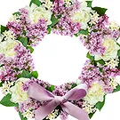 シセロン 花- ピンクと白の葬儀用花輪 花束/フラワーアレンジメント