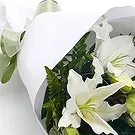 Koinge blomster- Begravelsesbuket af hvide liljer Blomst buket/Arrangement