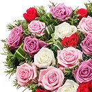 Moko / Tanki Flip flowers  -  Funeral heart of mixed roses Flower Bouquet/Arrangement