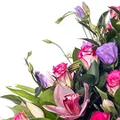 Oman flowers  -  Basket of purple and pink flowers Flower Bouquet/Arrangement