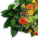 Ariz flowers  -  Funeral bunch of yellow and orange flowers Flower Bouquet/Arrangement