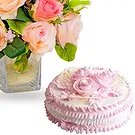 flores de Cagayan de Oro- Arranjo de rosas em tons pastel com creme ca Bouquet/arranjo de flor