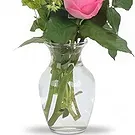 Zaldu flowers  -  3 Pink Roses Flower Bouquet/Arrangement