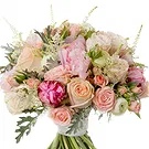 Cacuaco blommor- Bukett rosor i ljusa toner Bukett/blomsterarrangemang