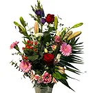 Ghent kukat- Säteileviä ruusuja Lily Touchilla Kukka kukkakimppu