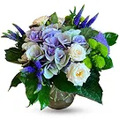 Ghent kukat- Eleganssia violetissa, kermanvärisessä ja vih Kukka kukkakimppu