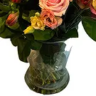 fleuriste fleurs de Jette- Arrangement vibrant de fleurs roses Bouquet/Arrangement floral