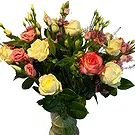 Ghent kukat- Tyylikkäät ruusut ja Lisianthus -kokoonpano Kukka kukkakimppu